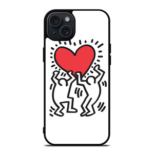 KEITH HARING LOVE 2 iPhone 15 Plus Case Cover KEITH HARING LOVE 2 iPhone 15 Plus Case Cover