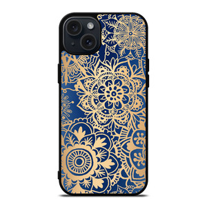 MANDALA BLUE PATTERN iPhone 15 Plus Case Cover