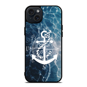 NAUTICAL ANCHOR LOGO iPhone 15 Plus Case Cover NAUTICAL ANCHOR LOGO iPhone 15 Plus Case Cover