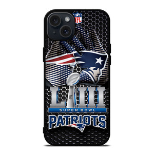 NEW ENGLAND PATRIOTS LIII CHAMP iPhone 15 Plus Case Cover