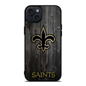 NEW ORLEANS SAINTS WOODEN iPhone 15 Plus Case Cover