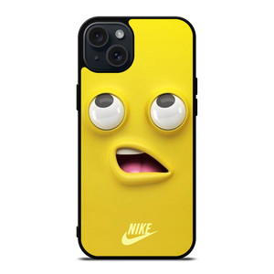 NIKE YELLOW SMILE EMOTICON iPhone 15 Plus Case Cover