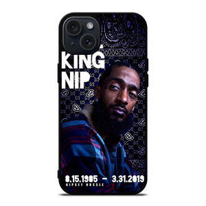 NIPSEY HUSSLE KING NIP iPhone 15 Plus Case Cover NIPSEY HUSSLE KING NIP iPhone 15 Plus Case Cover