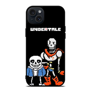 PAPYRUS AND SANS UNDERTALE 8BIT iPhone 15 Plus Case Cover