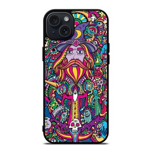 PSYCHEDELIC VISUALS WIZARD iPhone 15 Plus Case Cover PSYCHEDELIC VISUALS WIZARD iPhone 15 Plus Case Cover
