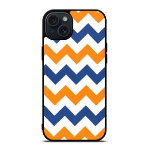 RILEY BLAKE ORANGE AND BLUE STRIPE iPhone 15 Plus Case Cover