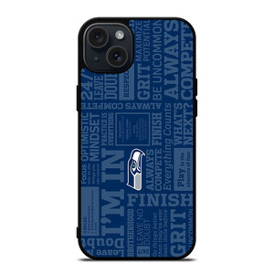 SEATTLE SEAHAWKS MANTRA iPhone 15 Plus Case Cover SEATTLE SEAHAWKS MANTRA iPhone 15 Plus Case Cover