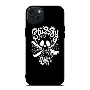 STUSSY SKULL LOGO iPhone 15 Plus Case Cover STUSSY SKULL LOGO iPhone 15 Plus Case Cover