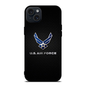 US AIR FORCE METAL LOGO iPhone 15 Plus Case Cover US AIR FORCE METAL LOGO iPhone 15 Plus Case Cover