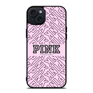 VICTORIA'S SECRET PINK LOGO PATTERN iPhone 15 Plus Case Cover