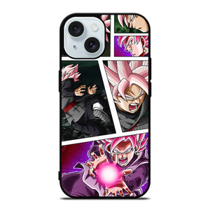 BLACK GOKU SS ROSE COLLAGE iPhone 15 Case Cover