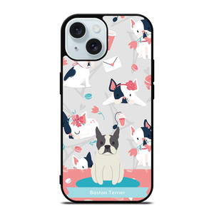 BOSTON TERRIER DOG 1 iPhone 15 Case Cover BOSTON TERRIER DOG 1 iPhone 15 Case Cover