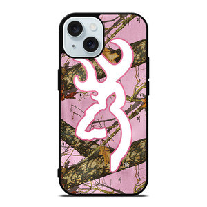 CAMO PINK BROWNING iPhone 15 Case Cover