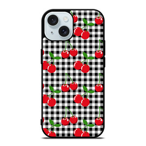 CHECKED CHERRY iPhone 15 Case Cover