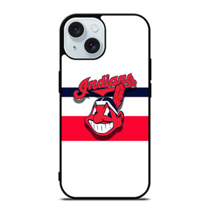 CLEVELAND INDIANS STRIPE LOGO iPhone 15 Case Cover