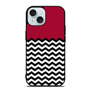 COLOR BLOCK DARK RED CHEVRON iPhone 15 Case Cover