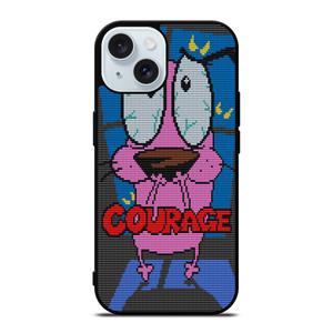COURAGE THE COWARDLY DOG SCARED iPhone 15 Case Cover