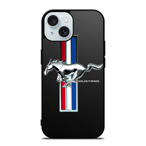 FORD MUSTANG GT LOGO CARBON iPhone 15 Case Cover