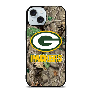 GREEN BAY PACKERS TREE CAMO iPhone 15 Case Cover GREEN BAY PACKERS TREE CAMO iPhone 15 Case Cover
