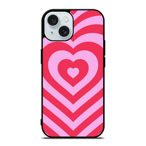 HEARTS PINK iPhone 15 Case Cover HEARTS PINK iPhone 15 Case Cover