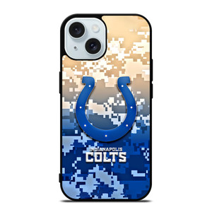 INDIANAPOLIS COLTS CAMO LOGO iPhone 15 Case Cover INDIANAPOLIS COLTS CAMO LOGO iPhone 15 Case Cover