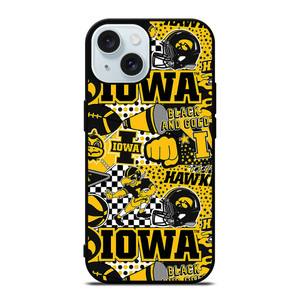 IOWA HAWKEYES COLLAGE iPhone 15 Case Cover