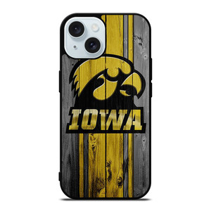 IOWA HAWKEYES WOODEN iPhone 15 Case Cover