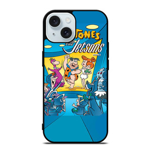 JETSONS MEET FLINTSTONES iPhone 15 Case Cover JETSONS MEET FLINTSTONES iPhone 15 Case Cover