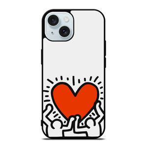 KEITH HARING LOVE 1 iPhone 15 Case Cover KEITH HARING LOVE 1 iPhone 15 Case Cover