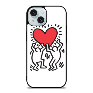 KEITH HARING LOVE 2 iPhone 15 Case Cover KEITH HARING LOVE 2 iPhone 15 Case Cover