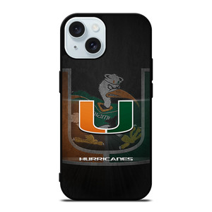 MIAMI HURRICANES UM 1 iPhone 15 Case Cover MIAMI HURRICANES UM 1 iPhone 15 Case Cover