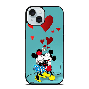 MICKEY AND MINNIE MOUSE HUG iPhone 15 Case Cover