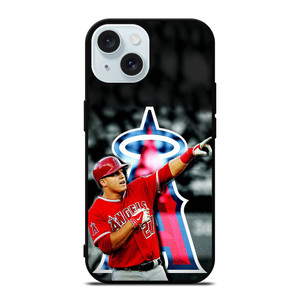 MIKE TROUT LOS ANGELES ANGELS iPhone 15 Case Cover MIKE TROUT LOS ANGELES ANGELS iPhone 15 Case Cover