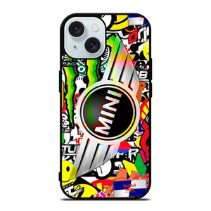 MINI COOPER STICKER BOMB iPhone 15 Case Cover MINI COOPER STICKER BOMB iPhone 15 Case Cover
