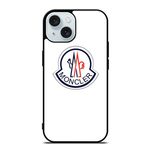 MONCLER LOGO WHITE iPhone 15 Case Cover