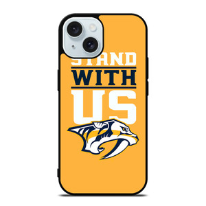 NASHVILLE PREDATORS STAND WITH US iPhone 15 Case Cover NASHVILLE PREDATORS STAND WITH US iPhone 15 Case Cover