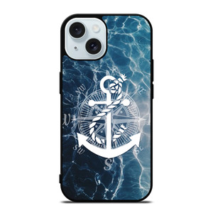 NAUTICAL ANCHOR LOGO iPhone 15 Case Cover NAUTICAL ANCHOR LOGO iPhone 15 Case Cover