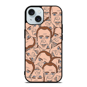 NICOLAS CAGE COLLAGE iPhone 15 Case Cover