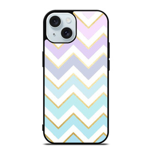OMBRE PASTEL CHEVRON PATTERN iPhone 15 Case Cover