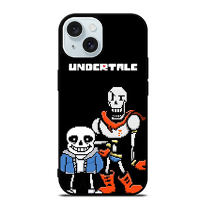 PAPYRUS AND SANS UNDERTALE 8BIT iPhone 15 Case Cover