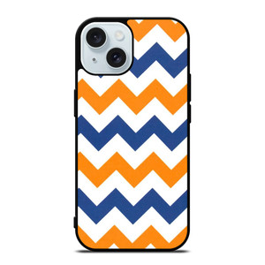 RILEY BLAKE ORANGE AND BLUE STRIPE iPhone 15 Case Cover