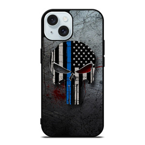 THIN BLUE LINE PUNISHER iPhone 15 Case Cover