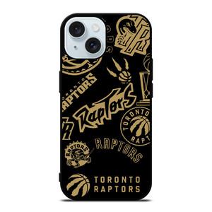 TORONTO RAPTORS LOGO COLLAGE iPhone 15 Case Cover