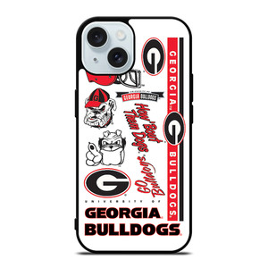 UGA GEORGIA BULLDOGS COLLAGE iPhone 15 Case Cover UGA GEORGIA BULLDOGS COLLAGE iPhone 15 Case Cover