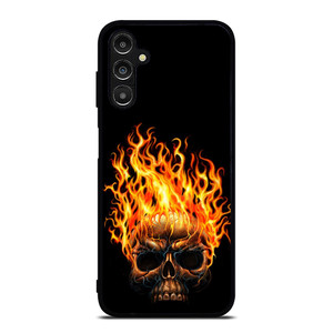 BIKER SKULL FLAMING Samsung Galaxy A14 5G Case Cover