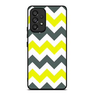 CHEVRON PATTERN YELLOW AND GREY Samsung Galaxy A53 5G Case Cover