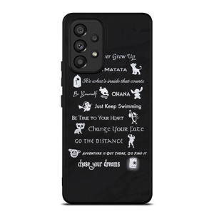 DISNEY LESSONS BLACK MARBLE Samsung Galaxy A53 5G Case Cover