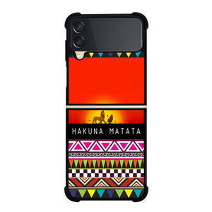 HAKUNA MATATA LION KING AZTEC 2 Samsung Galaxy Z Flip 3 5G Case Cover