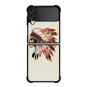 INDIAN FEATHER SKULL 2 Samsung Galaxy Z Flip 3 5G Case Cover