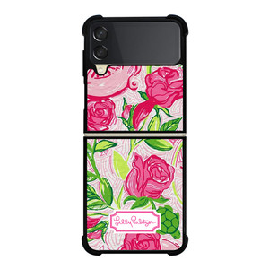 LILLY PULITZER PINK FLOWERS Samsung Galaxy Z Flip 3 5G Case Cover